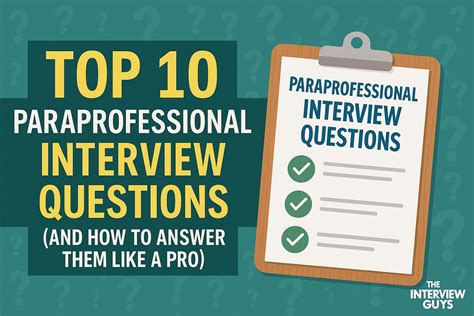 Top 10 Paraprofessional Interview Questions (And How to Answer Them ...