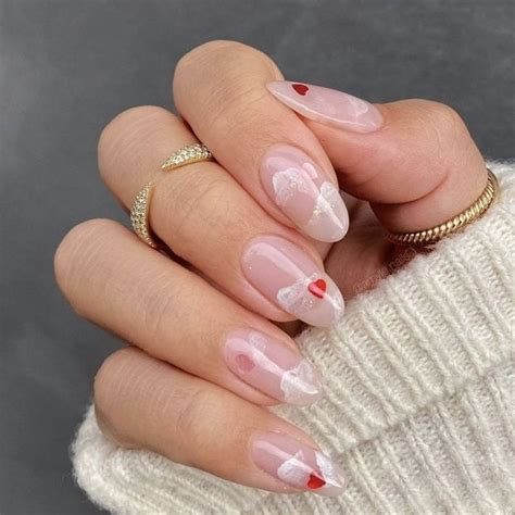 valentines nails subtle