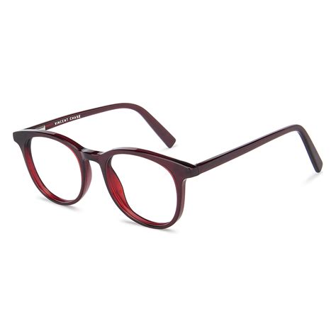 Buy Maroon Transparent Full Rim Square Vincent Chase Online Classic ...