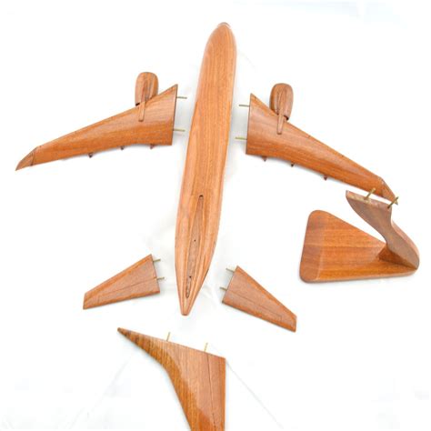 Boeing 737 Wooden Airplane Model | B737 Mahogany Wooden Model