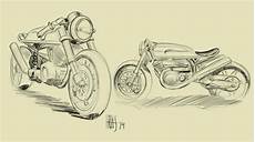 Cafe Racer Bike Sketch by Cafe Racer 2 Live Design Bike Sketching Speed Paint Cafe Racer Bike Sketch