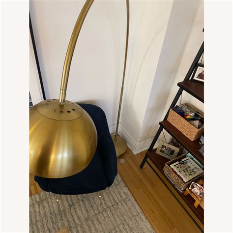 West Elm Overarching Metal Shade Floor Lamp - AptDeco