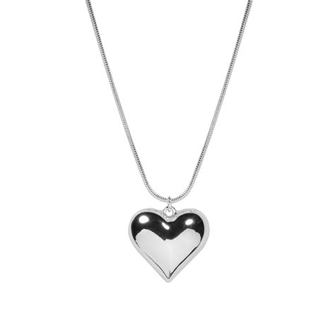 LC Lauren Conrad Silver Tone Heart Pendant Necklace