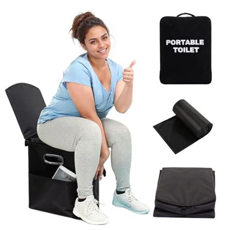 Amazon.com: TEMPTIPS Portable Toilet for Adults,XL Extra Large Folding ...