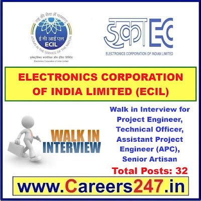 ECIL Recruitment 2026 – Walk in Interview for 32 Project Engineer ...