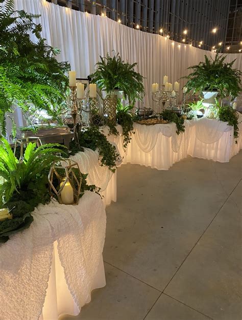 Elegant Wedding Buffet Table Decor