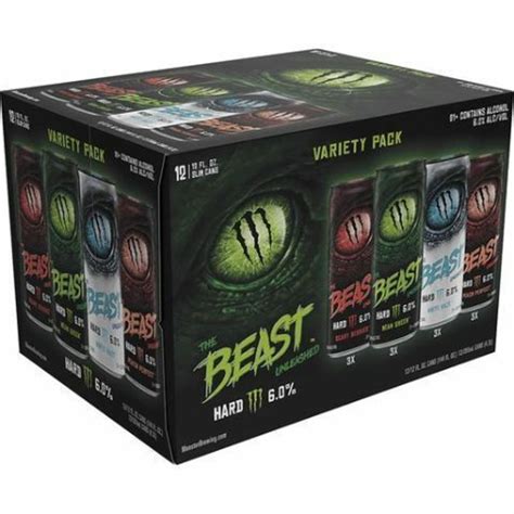 Monster Energy Canned The Beast Unleashed Malt Beverages Variety Pack ...