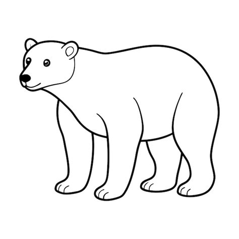Polar bear coloring pages svg | Premium AI-generated image