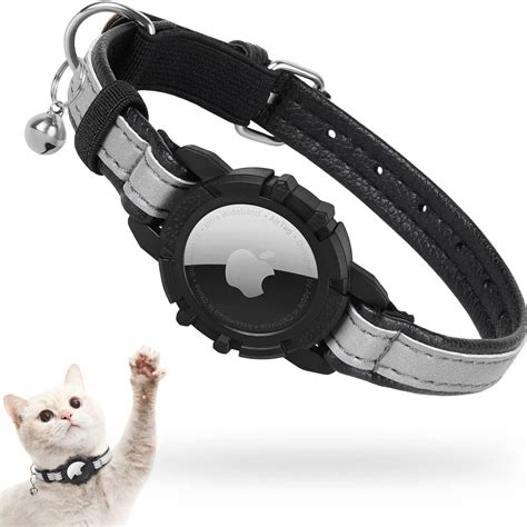 Reflective AirTag Cat Collar, JIARUI Integrated Apple Air Tag Cat ...