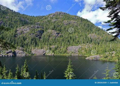Strathcona Provincial Park with Baby Bedwell Lake and Mountains ...