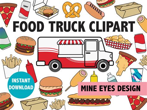 Food Truck Clipart Graphic by Mine Eyes Design · Creative Fabrica