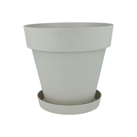 Pack maceta con plato color crudo Tes 22 x 20 cm | Leroy Merlin