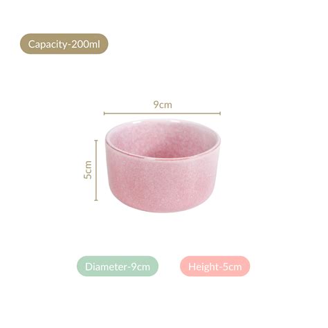 Sera Small Ceramic Snack Bowl Pink Set Of 6 200ml Online - Premium ...