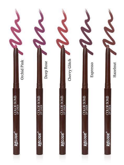 Recode 02 Red Color Bomb Lip Liner Set of 5 ( 5 X 0.3 G)