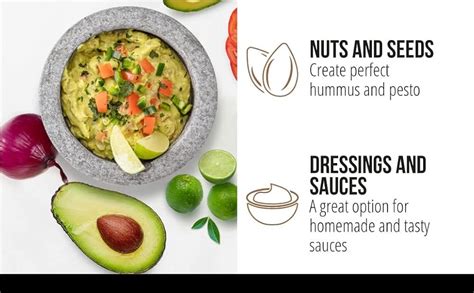 Buy Aminus Grip Large size Natural Granite Mortar and Pestle Set Stone ...