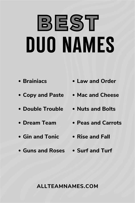 253 Best Duo Names For Friends, Gamers, Couples & Teams