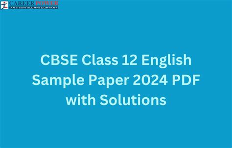 CBSE Class 12 English Sample Papers 的图像结果