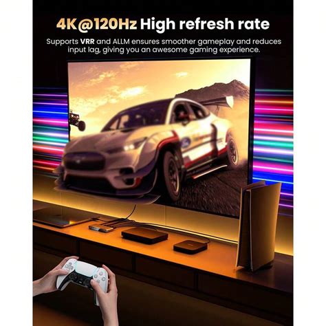 Llano HDMI Switch 4 In 1 Out 8K עם שלט IR תומך ב-VRR CEC HDR Dolby ...