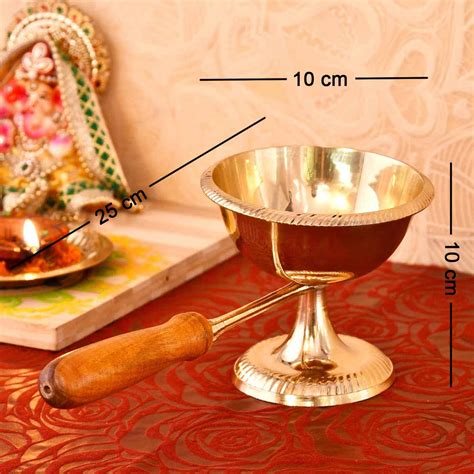 Gulab Aarti Wooden Handle Special Deep (10 cm / 4 Inches) – TOKENZ