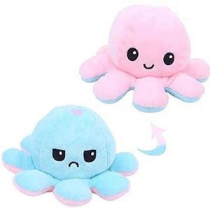 Crispy toys Reversible Cute Pink and Blue 10 inches Octopus, Mood ...