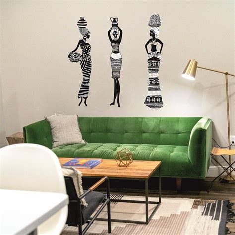 Traditional African Tribal Ladies Wall Sticker (PVC Vinyl, Self ...