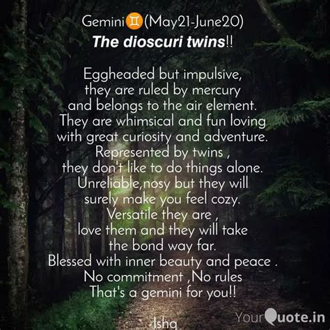 Gemini♊(May21-June20) 𝙏 ... | Quotes & Writings by Isha Singla | YourQuote