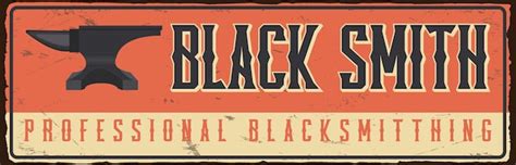 Schmied Schmiede Handwerker Werkstatt rostige Metallplatte Retro-Poster ...