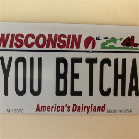 You Betcha License Plate Magnet – Urban Milwaukee: The Store