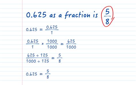 0.625 as a Fraction - Decimal to Fraction
