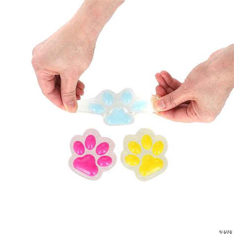 2 1/4" x 2" Large Sticky Cat’s Paw Rubber Stress Toys - 12 Pc ...
