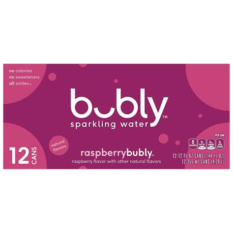 Bubly Sparkling Water, Raspberry, 12Ounce Cans, 12 India | Ubuy