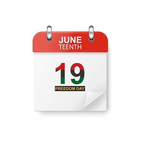Juneteenth 19 juin Freedom Day Vector 3d réaliste Juneteenth simple ...