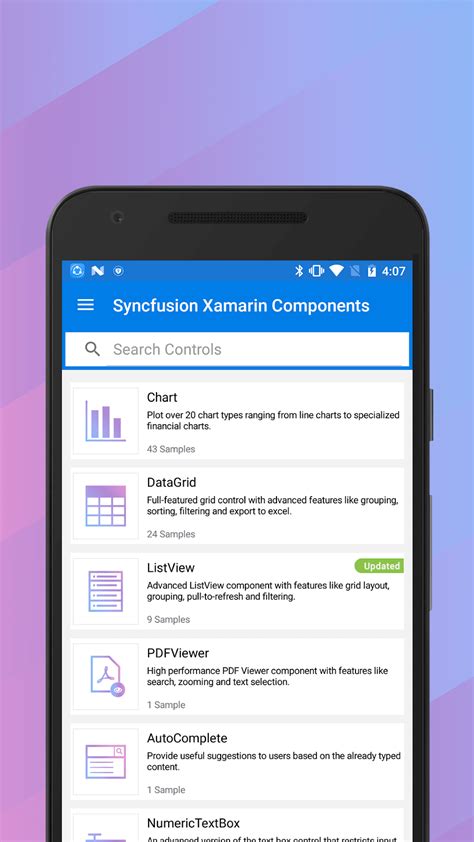 Syncfusion Xamarin UI Controls APK для Android — Скачать