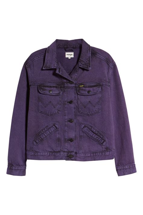 Wrangler Denim Jacket in Purple - Lyst