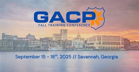 2025 GACP Fall Training Conference, Savannah Convention Center, 15 ...