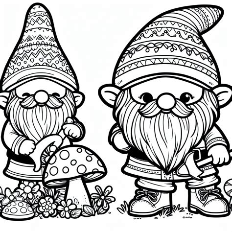 Gnome Coloring Pages – Custom Paint By Numbers