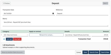 How to record Returned checks due to non-sufficient funds (NSF ...