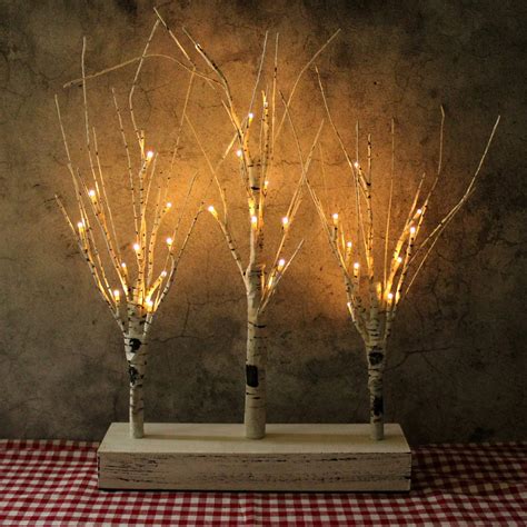 Buy CVHOMEDECO. Battery Operated w/Timer Illuminated Birch Tree ...