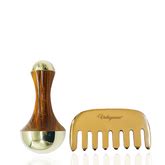 Vintageware kansa wand gua sha comb home decor wood metal handcuffs