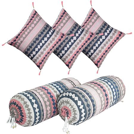 Buy Kuber Industries Bolster Cover | Soft Cotton 2 Piece Bolster Cover ...