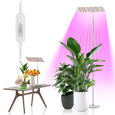 KINGPLUS Grow Lights with Base, Full Spectrum Growing Light for Indoor ...