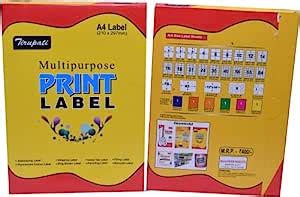 Tirupati A4 Size Adhesive ST Labels - Without Border (Pack of 100 ...