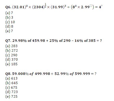 Quantitative Aptitude Questions for IBPS PO and Clerk Mains 2017