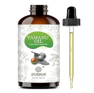 Buy Purkai Tamanu Oil 16.9 oz (500ml) - 100% Pure & Natural Tamanu Oil ...