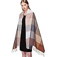 Buy Alexvyan Winter Blue Multicolor Long Warm Stoles Shawls Long Big ...