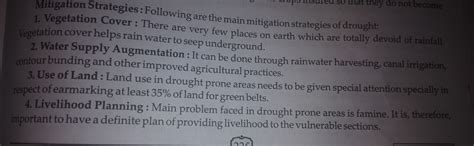 three steps to mitigate the consequences of drought in India - Brainly.in