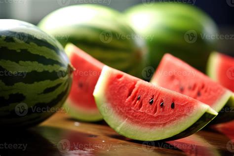 watermelons fruit in The kitchen table Food Photography 26554184 Stock ...