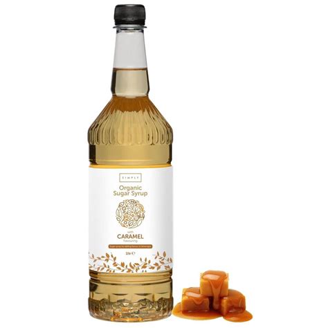 Simply Organic Caramel Flavour Syrup | 1 Litre Coffee Syrups - A1 Coffee