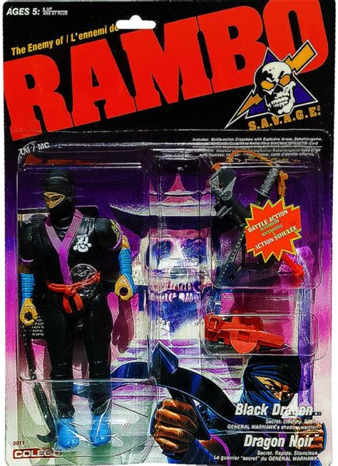 RAMBO S.A.V.A.G.E. Black Dragon Figure, Vintage 1985/86 Collectible, New! MOSC!! | eBay