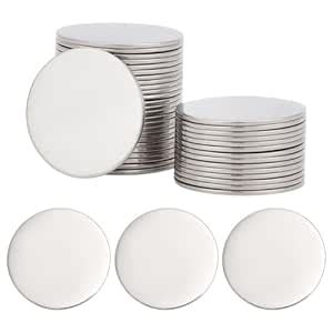 PH PandaHall 50 pcs 25mm Flat Round 304 Stainless Steel Blank Stamping ...